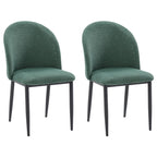 Nyla Upholstered Dining Chair With Black Legs, Set of 2