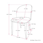 Nyla Upholstered Dining Chair With Black Legs, Set of 2