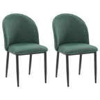 Nyla Upholstered Dining Chair With Black Legs, Set of 2