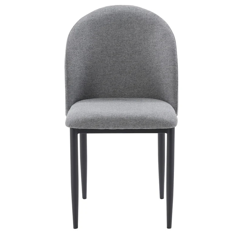 Nyla Upholstered Dining Chair With Black Legs, Set of 2