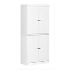 Palace Imports 100% Solid Wood Pantry Cabinet with Frosted, Clear Glass or Solid Doors and Adjustable Shelves