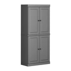 Palace Imports 100% Solid Wood Pantry Cabinet with Frosted, Clear Glass or Solid Doors and Adjustable Shelves
