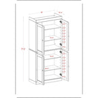 Palace Imports 100% Solid Wood Pantry Cabinet with Frosted, Clear Glass or Solid Doors and Adjustable Shelves