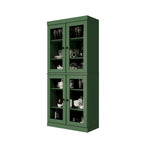 Palace Imports 100% Solid Wood Pantry Cabinet with Frosted, Clear Glass or Solid Doors and Adjustable Shelves