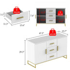 47.2W x 29.3H Sideboard Serving Buffet Storage Cabinet Cupboard