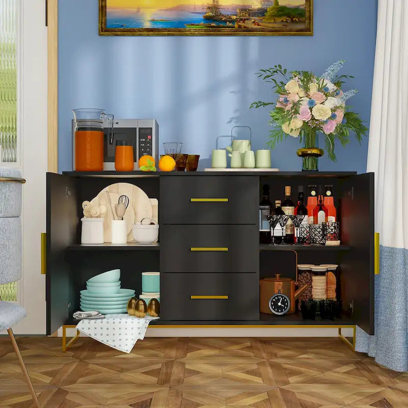 47.2W x 29.3H Sideboard Serving Buffet Storage Cabinet Cupboard