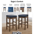 Valencia Bonded Leather Backless Counter Stool