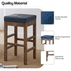 Valencia Bonded Leather Backless Counter Stool