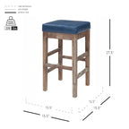 Valencia Bonded Leather Backless Counter Stool