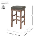 Valencia Bonded Leather Backless Counter Stool