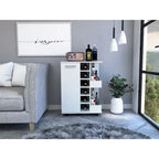 FM Furniture Tennessee Bar Cart, One Cabinet With Division,Black - N/A