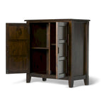 WYNDENHALL Portland SOLID WOOD 30 inch Wide Transitional Low Storage Cabinet - 30w x 14d x 31h