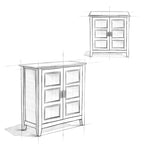 WYNDENHALL Portland SOLID WOOD 30 inch Wide Transitional Low Storage Cabinet - 30w x 14d x 31h