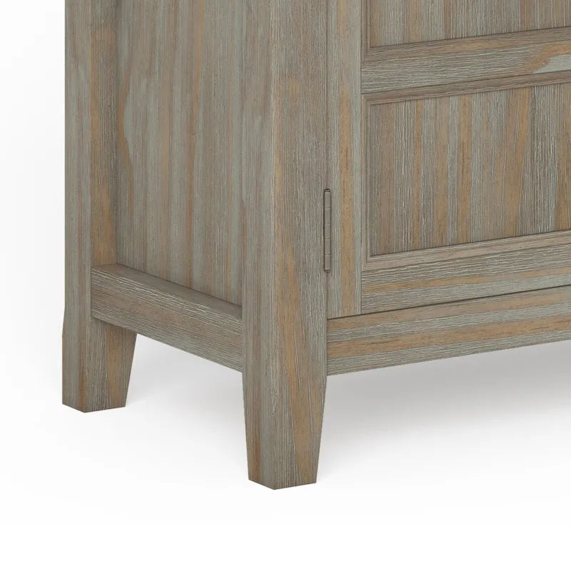 WYNDENHALL Portland SOLID WOOD 30 inch Wide Transitional Low Storage Cabinet - 30w x 14d x 31h