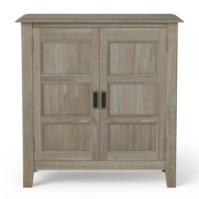WYNDENHALL Portland SOLID WOOD 30 inch Wide Transitional Low Storage Cabinet - 30w x 14d x 31h