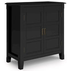 WYNDENHALL Portland SOLID WOOD 30 inch Wide Transitional Low Storage Cabinet - 30w x 14d x 31h