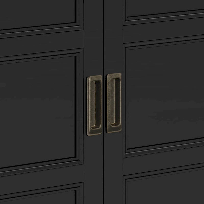 WYNDENHALL Portland SOLID WOOD 30 inch Wide Transitional Low Storage Cabinet - 30w x 14d x 31h