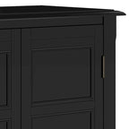 WYNDENHALL Portland SOLID WOOD 30 inch Wide Transitional Low Storage Cabinet - 30w x 14d x 31h