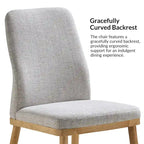 Emilia Mid-century Modern Upholstered Dining Chair Set of 2 by HULALA HOME