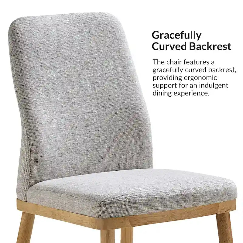 Emilia Mid-century Modern Upholstered Dining Chair Set of 2 by HULALA HOME