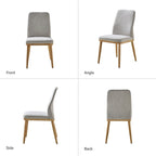 Emilia Mid-century Modern Upholstered Dining Chair Set of 2 by HULALA HOME