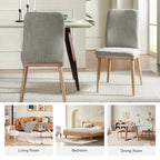 Emilia Mid-century Modern Upholstered Dining Chair Set of 2 by HULALA HOME