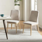 Emilia Mid-century Modern Upholstered Dining Chair Set of 2 by HULALA HOME