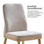 Emilia Mid-century Modern Upholstered Dining Chair Set of 2 by HULALA HOME