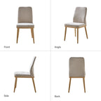 Emilia Mid-century Modern Upholstered Dining Chair Set of 2 by HULALA HOME