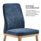 Emilia Mid-century Modern Upholstered Dining Chair Set of 2 by HULALA HOME