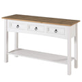 Wood Hall Table Console 3 Drawers Corona