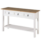Wood Hall Table Console 3 Drawers Corona