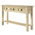Wood Hall Table Console 3 Drawers Corona
