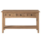 Wood Hall Table Console 3 Drawers Corona