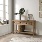 Wood Hall Table Console 3 Drawers Corona