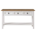 Wood Hall Table Console 3 Drawers Corona