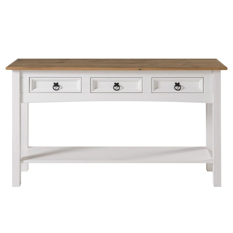 Wood Hall Table Console 3 Drawers Corona