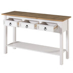 Wood Hall Table Console 3 Drawers Corona