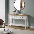 Wood Hall Table Console 3 Drawers Corona