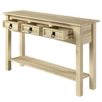 Wood Hall Table Console 3 Drawers Corona