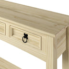 Wood Hall Table Console 3 Drawers Corona