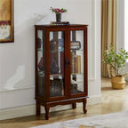 Curio Cabinet Lighted Curio Diapaly Cabinet with Adjustable Shelves