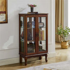 Curio Cabinet Lighted Curio Diapaly Cabinet with Adjustable Shelves