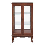Curio Cabinet Lighted Curio Diapaly Cabinet with Adjustable Shelves