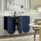 Lifestorey Ingrid 3-Door Scalloped Mid-Century Sideboard