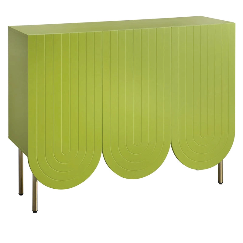 Lifestorey Ingrid 3-Door Scalloped Mid-Century Sideboard