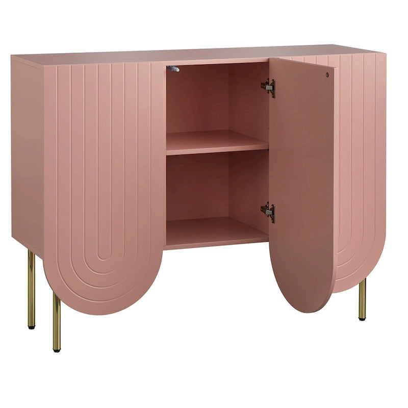 Lifestorey Ingrid 3-Door Scalloped Mid-Century Sideboard