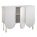 Lifestorey Ingrid 3-Door Scalloped Mid-Century Sideboard