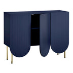 Lifestorey Ingrid 3-Door Scalloped Mid-Century Sideboard