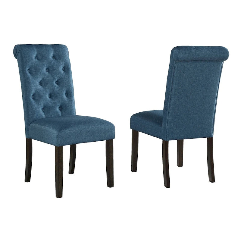 Roundhill Furniture Leviton Solid Wood Tufted Dining Chair (Set of 2)
